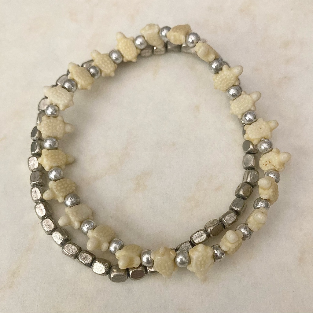Two Stretch Bracelets Tiny Turtles